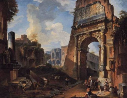 arco tito Ilustración con Arco de Tito