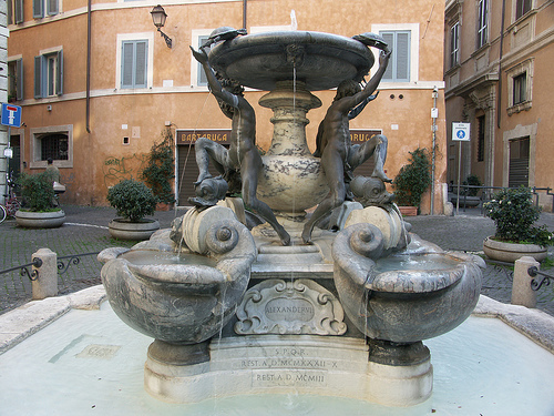 La Fuente de las Tortugas en Roma